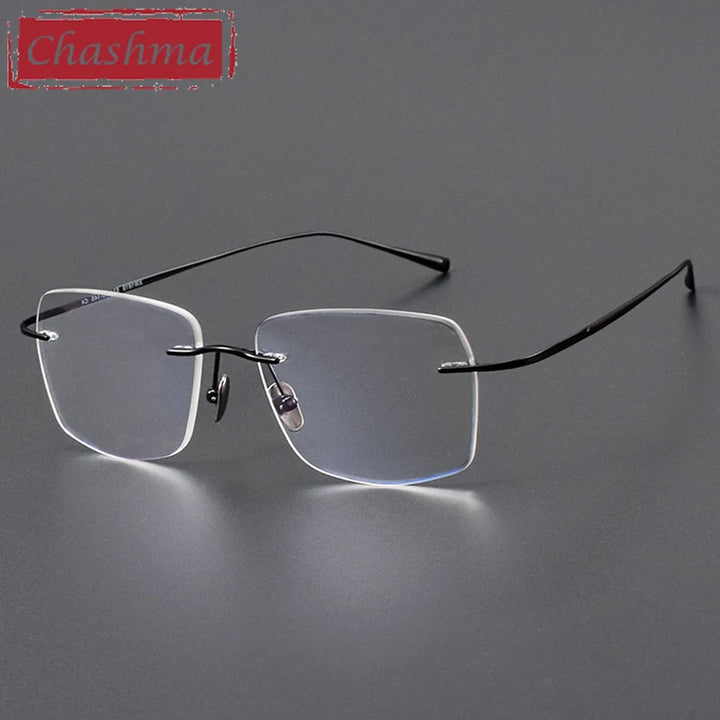 Chashma Ochki Women's Rimless Square Titanium Eyeglasses 881819