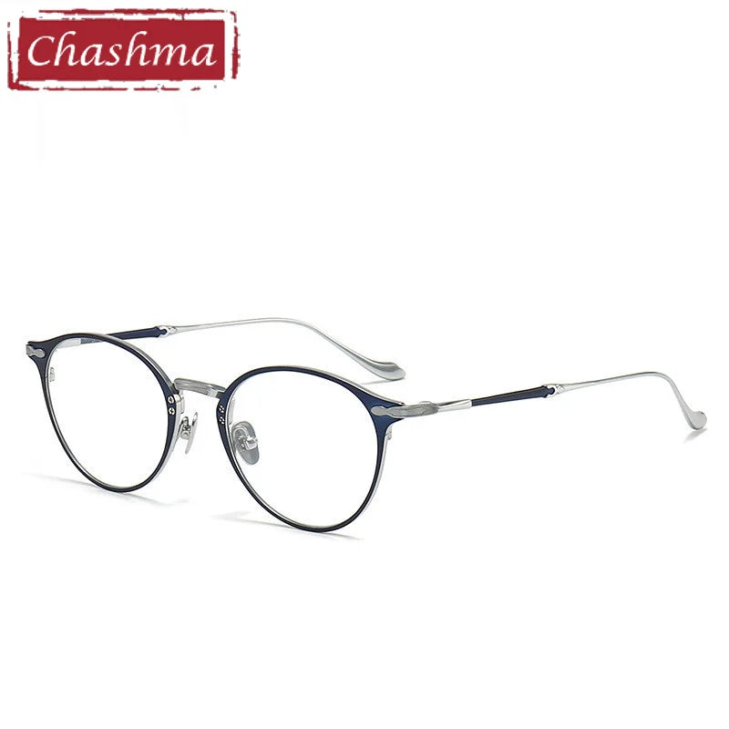Chashma Women's Full Rim Round Acetate Titanium Eyeglasses 873112