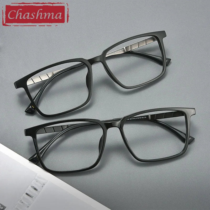 Chashma Unisex Full Rim Big Square Tr 90 Titanium Eyeglasses 61012 Full Rim Chashma   