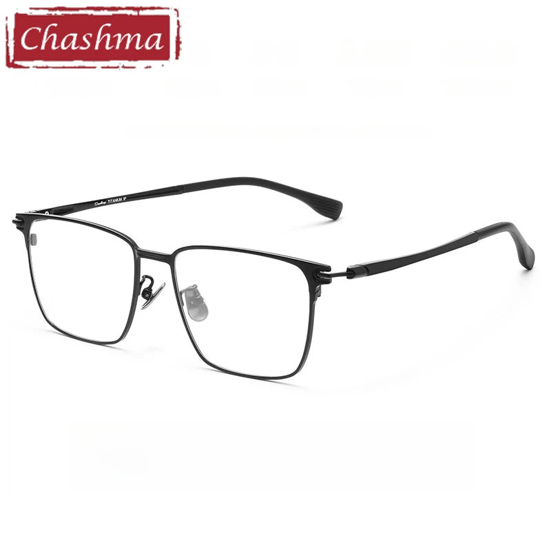 Chashma Ochki Unisex Full Rim Square Titanium Eyeglasses 888013