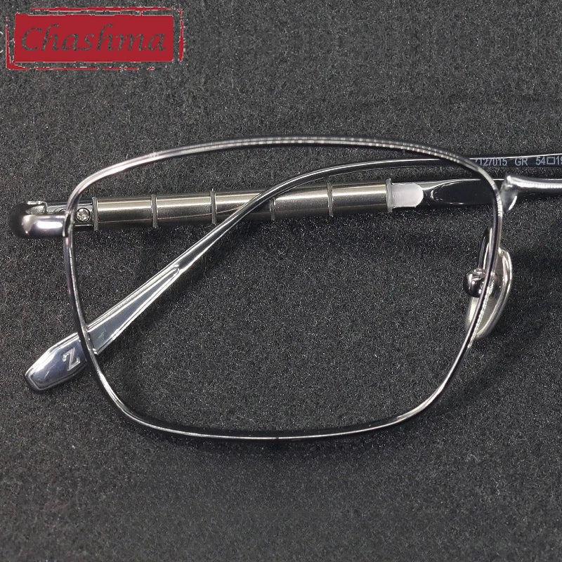 Chashma Ochki Men's Full Rim Square Titanium Eyeglasses 367015