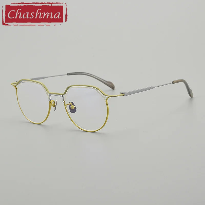 Chashma Women's Full Rim Flat Top Oval Titanium Acetate Eyeglasses 190037
