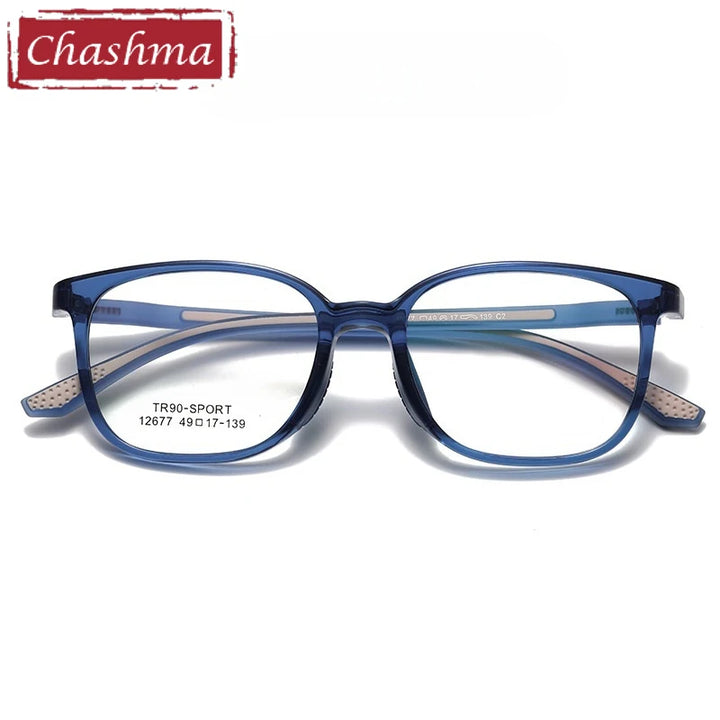 Chashma Ochki Women's Full Rim Square Tr 90 Alloy Eyeglasses 612677