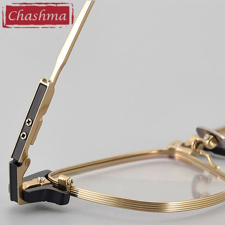 Chashma Unisex Full Rim Square Titanium Acetate Eyeglasses 190802 Full Rim Chashma   