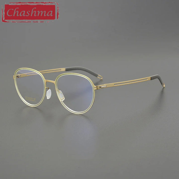 Chashma Women's Full Rim Oval Round Acetate Titanium Eyeglasses 778106