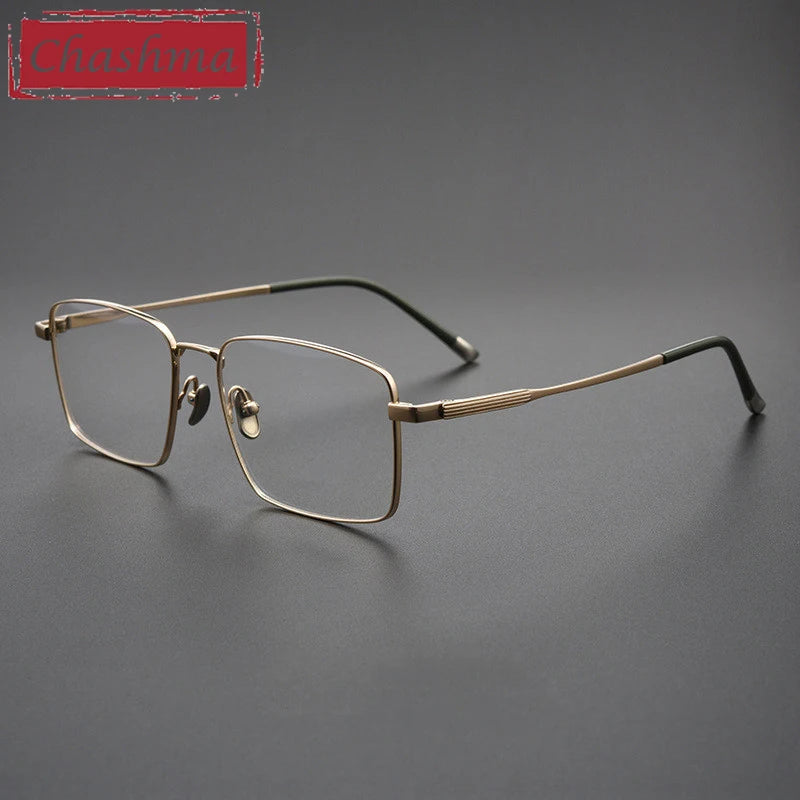 Chashma Ottica Men's Full Rim Square Titanium Eyeglasses 62802