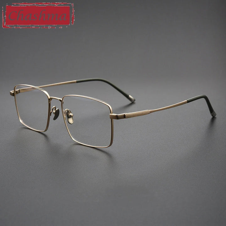 Chashma Ottica Men's Full Rim Square Titanium Eyeglasses 62802