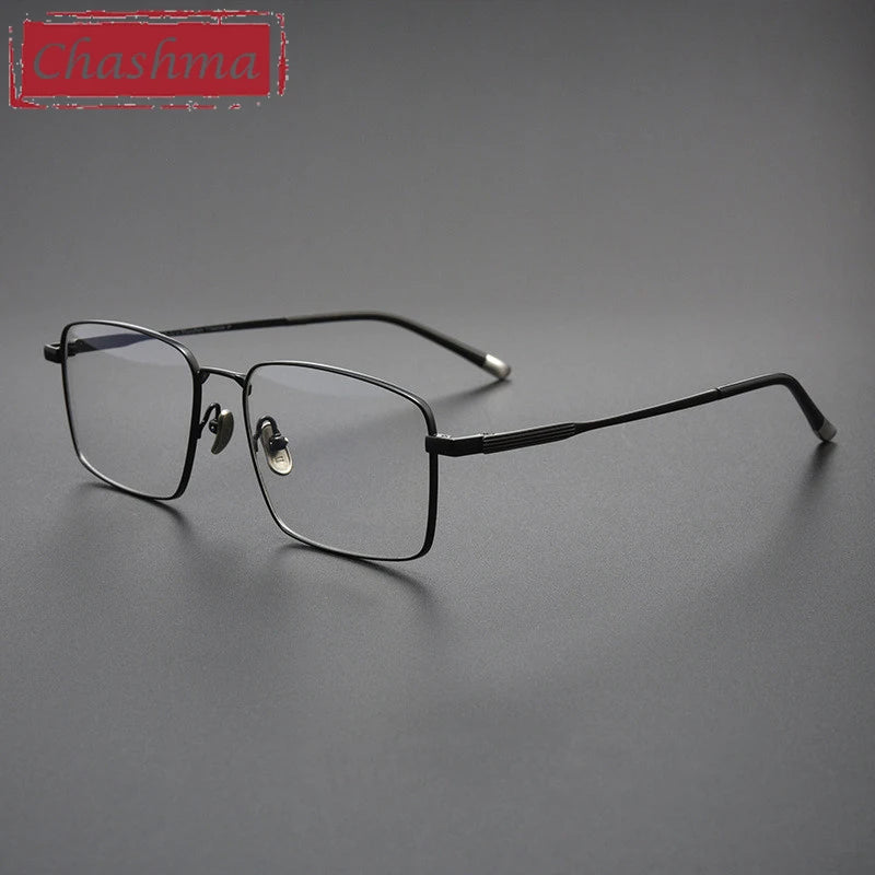 Chashma Ottica Men's Full Rim Square Titanium Eyeglasses 62802