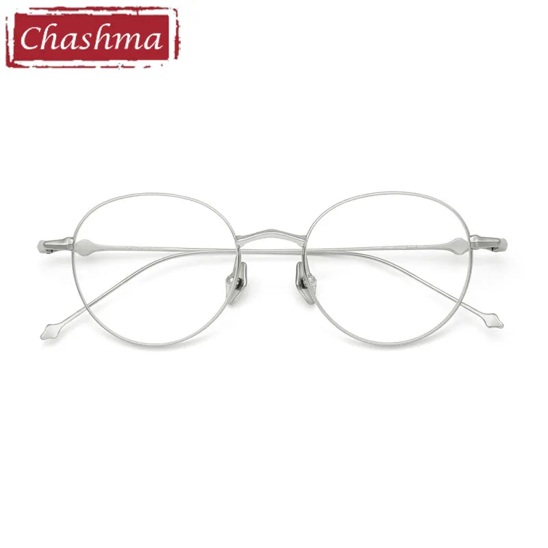 Chashma Ottica Women's Full Rim Round Titanium Eyeglasses Full Rim Chashma Ottica   