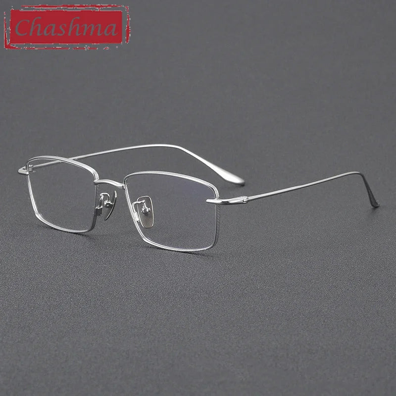 Chashma Men's Full Rim Polygon Square Titanium Eyeglasses 778417