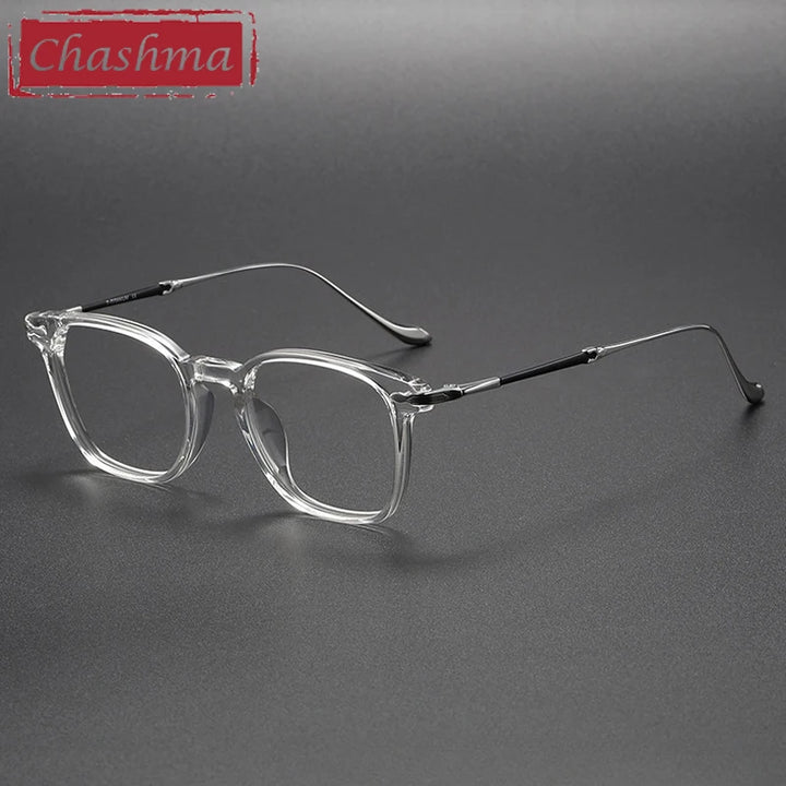 Chashma Ochki Women's Full Rim Square Acetate Titanium Eyeglasses 932052