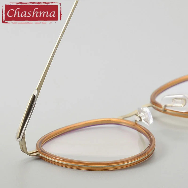 Chashma Ottica Women's Full Rim Round Titanium Acetate Eyeglasses 4004 Full Rim Chashma Ottica   