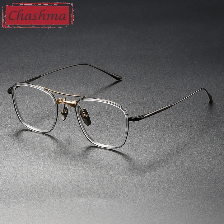 Chashma Women's Full Rim Polygon Acetate Titanium Eyeglasses 887142