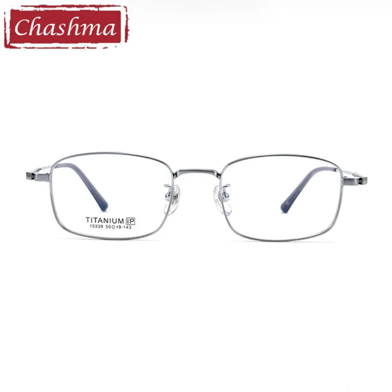 Chashma Unisex Full Rim Square Titanium Eyeglasses 15339 Full Rim Chashma   