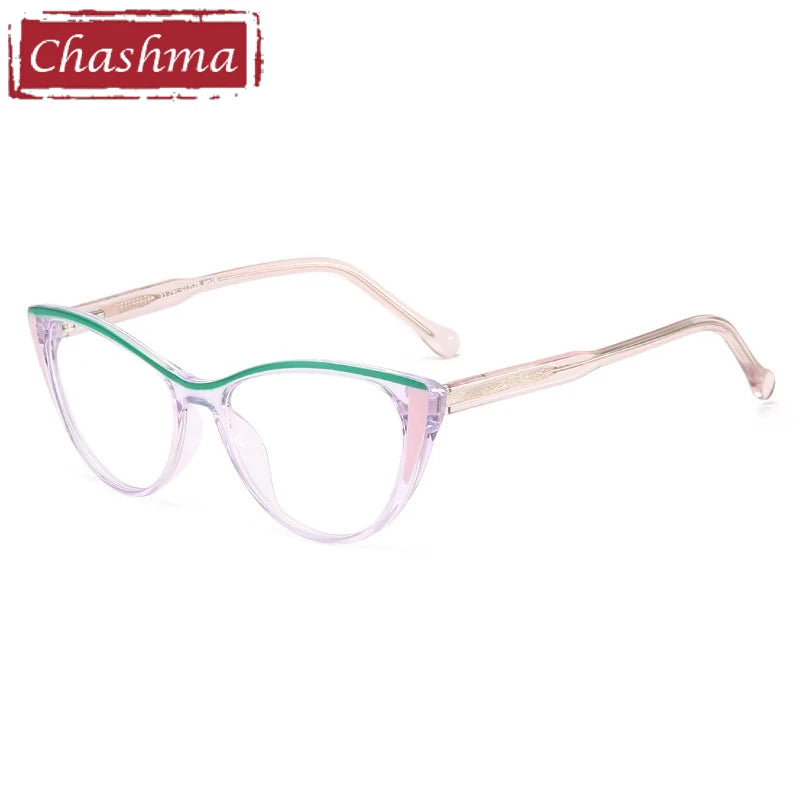 Chashma Ochki Women's Full Rim Cat Eye Tr 90 Alloy Eyeglasses 95125
