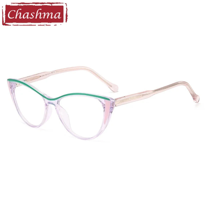Chashma Ochki Women's Full Rim Cat Eye Tr 90 Alloy Eyeglasses 95125