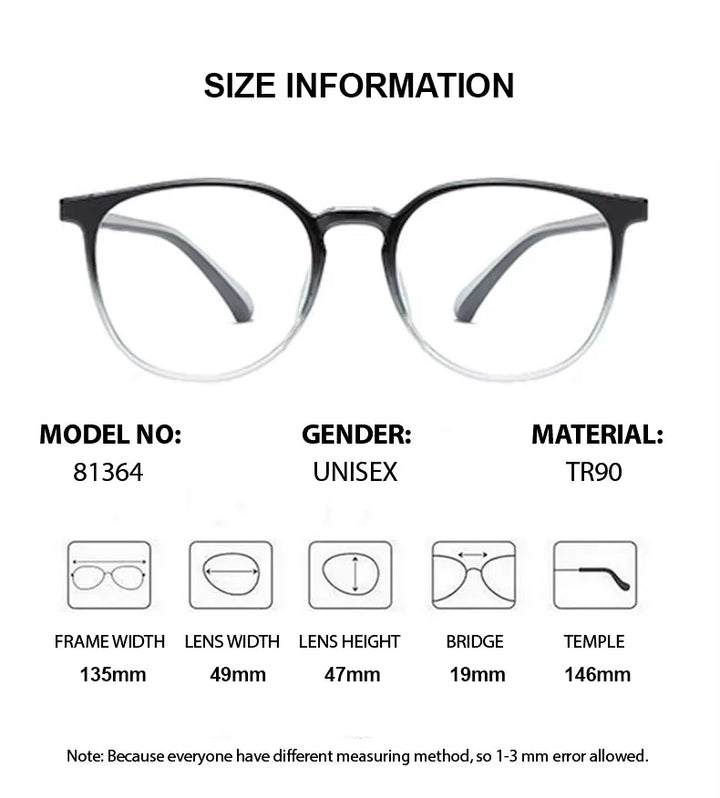 Chashma Women's Full Rim Round Tr 90 Titanium Eyeglasses 81364