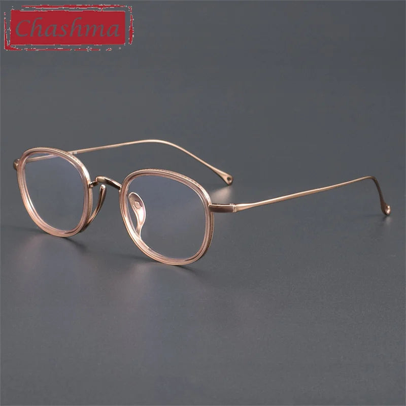 Chashma Women's Full Rim Square Oval Titanium Acetate Eyeglasses 73094