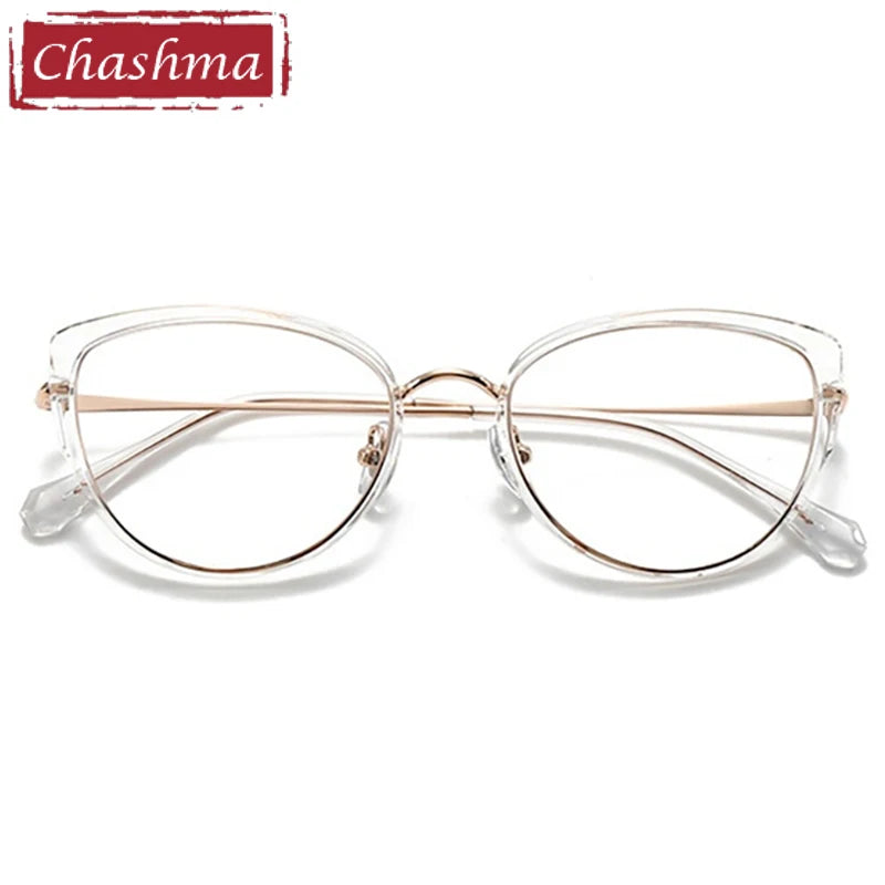 Chashma Ottica Women's Full Rim Cat Eye Acetate Alloy Eyeglasses 441042