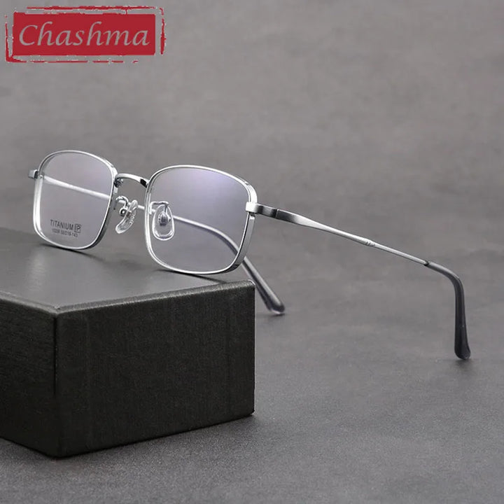 Chashma Unisex Full Rim Square Titanium Eyeglasses 15339 Full Rim Chashma   