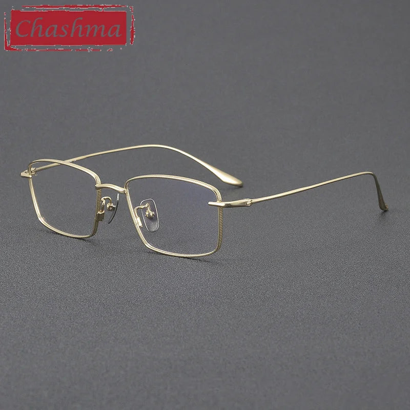 Chashma Men's Full Rim Polygon Square Titanium Eyeglasses 778417