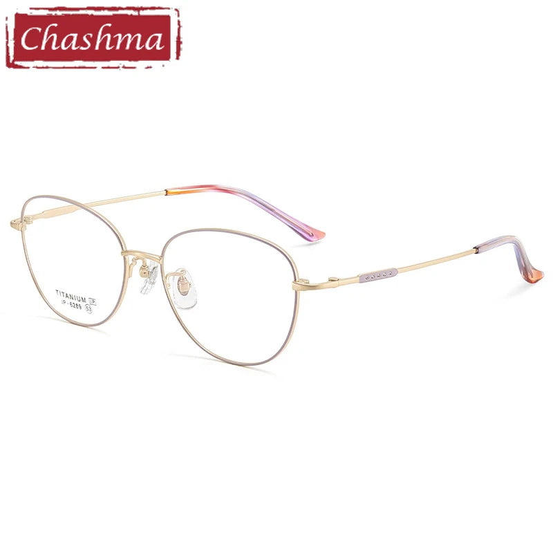 Chashma  Unisex Full Rim Oval Square Titanium Eyeglasses 406289