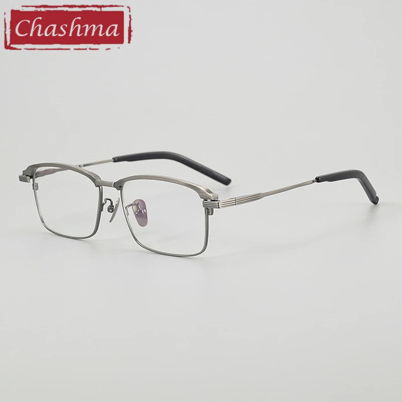Chashma Ottica Unisex Full Rim Big Square Titanium Eyeglasses 38941