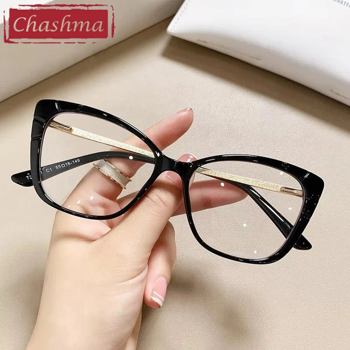 Chashma Women's Full Rim Square Cat Eye Tr 90 Alloy Eyeglasses 75721