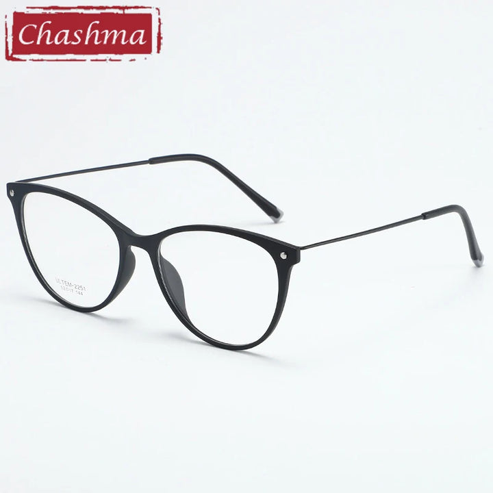 Chashma Ochki Women's Full Rim Cat Eye Ultem Titanium Eyeglasses 882251