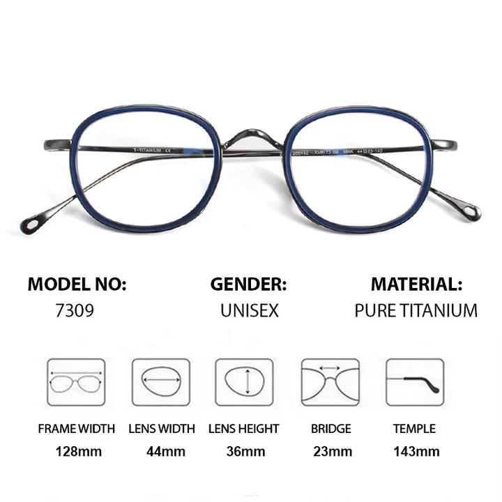 Chashma Women's Full Rim Square Oval Titanium Acetate Eyeglasses 73094