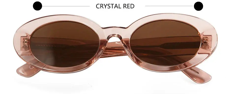 Esnbie 770371 Unisex Full Rim Oval Thick Acetate Sunglasses FuzWeb