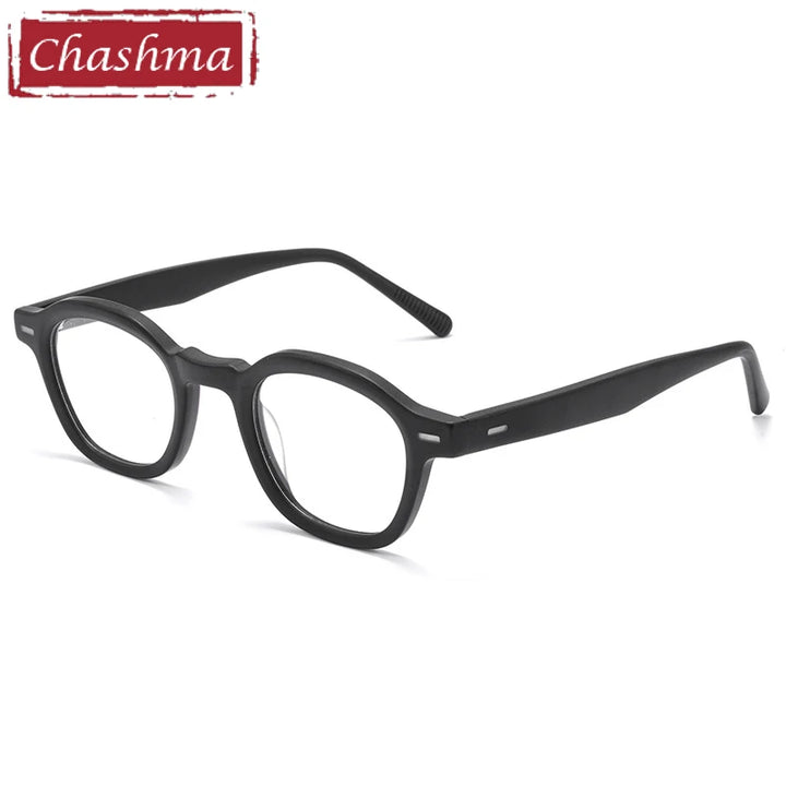 Chashma Ochki Unisex Full Rim Polygon Oval Acetate Eyeglasses 881003
