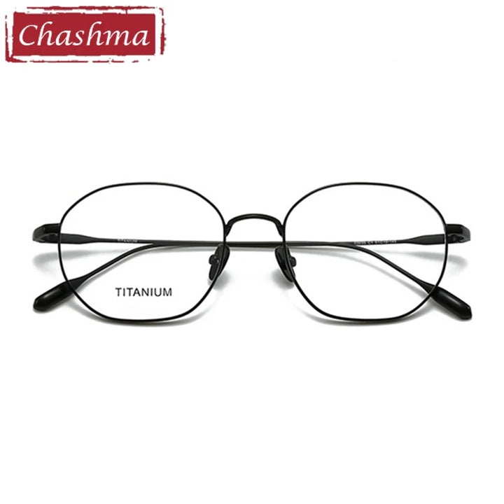 Chashma Ottica Women's Full Rim Polygon Round Titanium Eyeglasses 403035