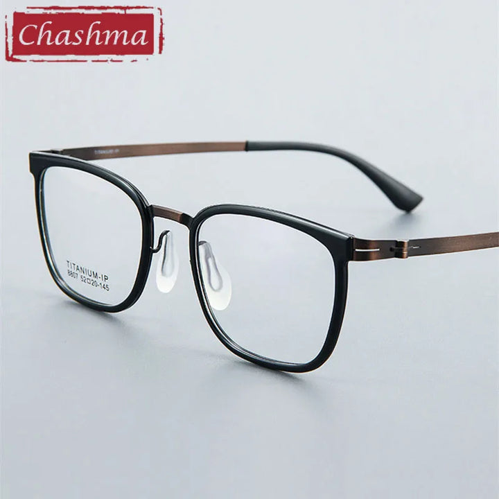 Chashma Unisex Full Rim Square Titanium Tr 90 Eyeglasses 8807 Full Rim Chashma   