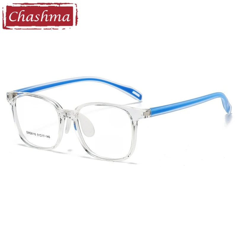Chashma Ochki Unisex Full Rim Square Tr 90 Titanium Eyeglasses 938116