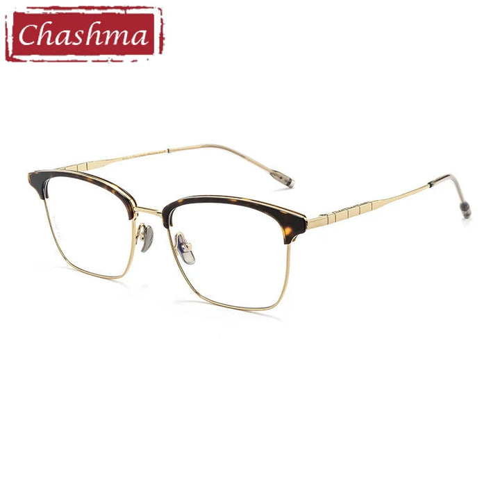 Chashma Unisex Full Rim Square Acetate Titanium Eyeglasses 871865