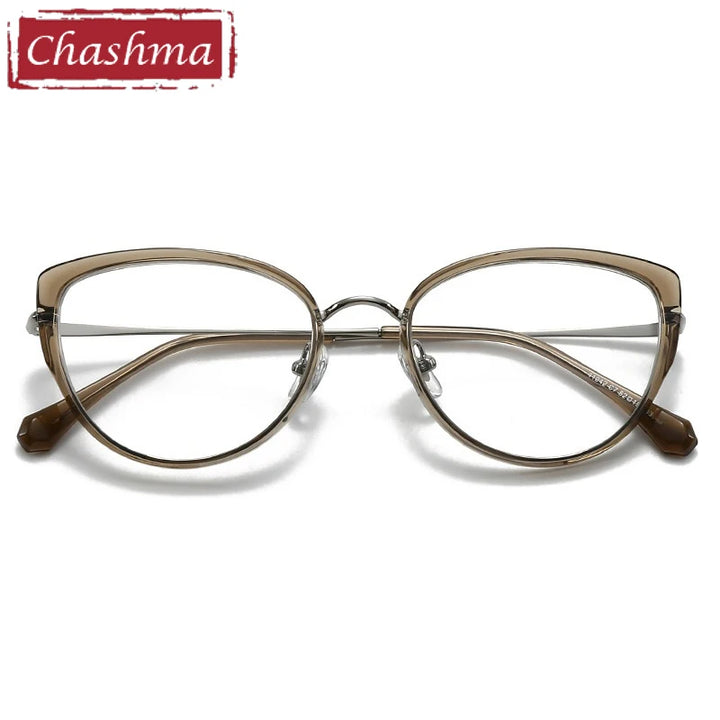 Chashma Ottica Women's Full Rim Cat Eye Acetate Alloy Eyeglasses 441042