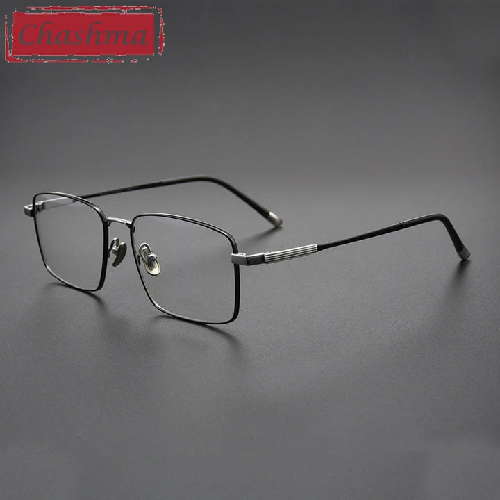 Chashma Ottica Men's Full Rim Square Titanium Eyeglasses 62802