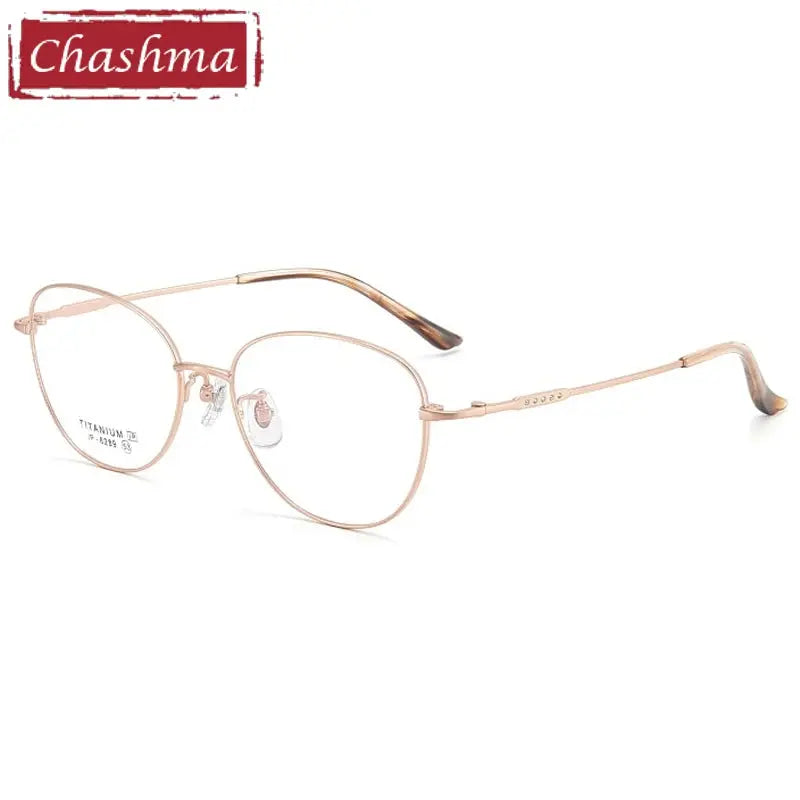 Chashma Ottica Women's Full Rim Polygon Round Titanium Eyeglasses 776289 FuzWeb