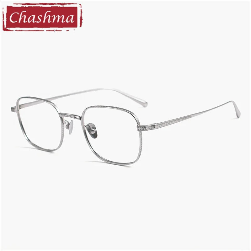Chashma Unisex Full Rim Round Square Titanium Eyeglasses 881015