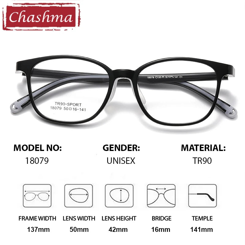 Chashma Ochki Women's Full Rim Square Tr 90 Alloy Eyeglasses 318079