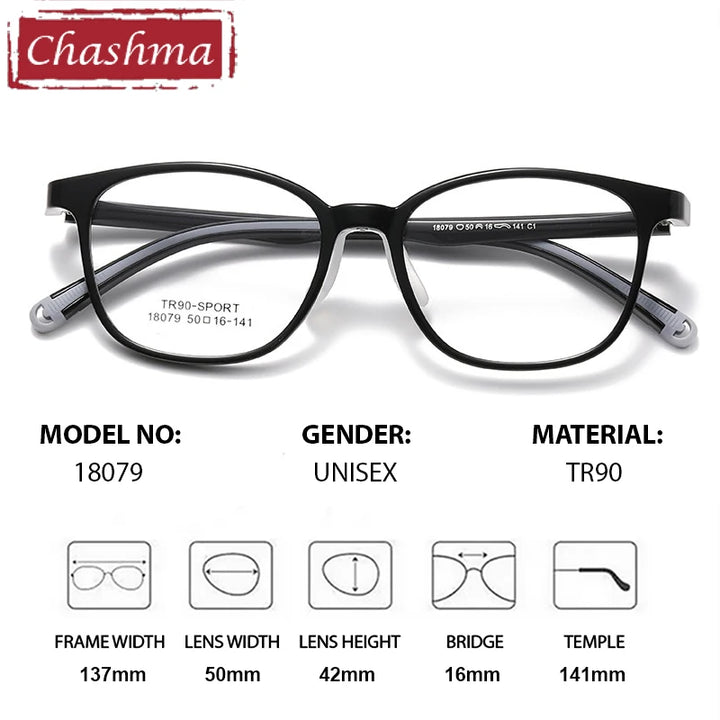 Chashma Ochki Women's Full Rim Square Tr 90 Alloy Eyeglasses 318079