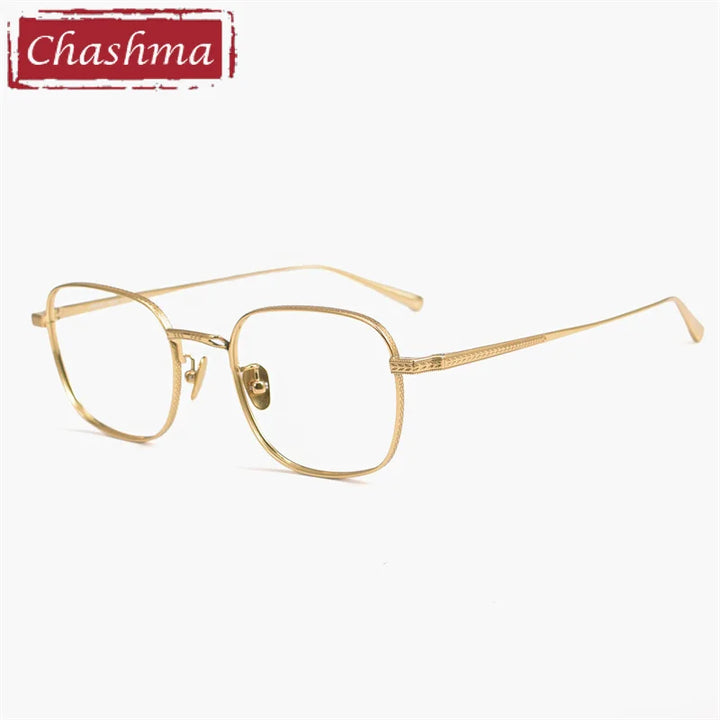 Chashma Men's Full Rim Polygon Square Titanium Eyeglasses 63015
