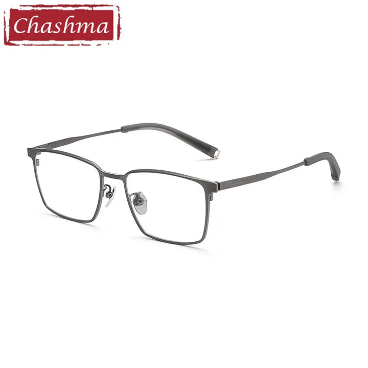 Chashma Unisex Full Rim Square Titanium Eyeglasses 9861 Full Rim Chashma Gun  