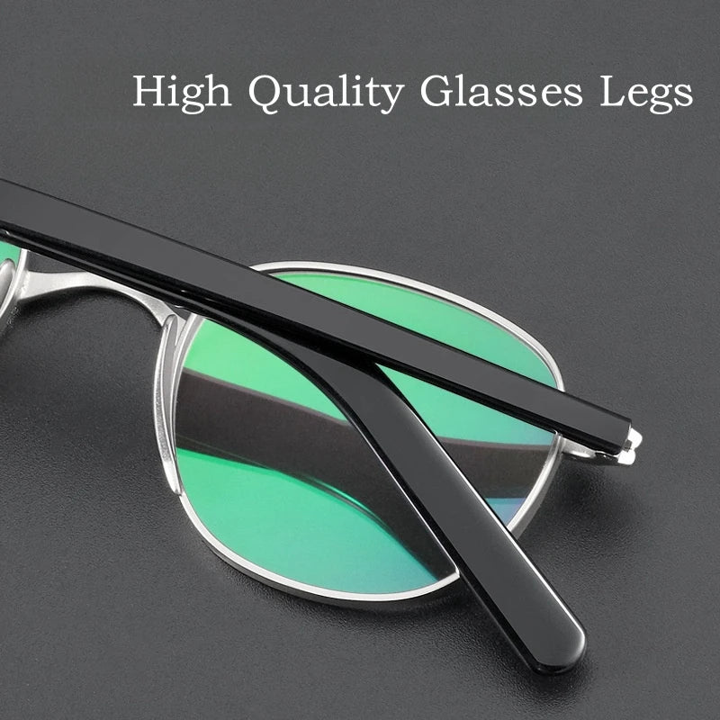 Yimaruili Men's Full Rim Oval Square Acetate Titanium Eyeglasses Y8017 Full Rim Yimaruili Eyeglasses   