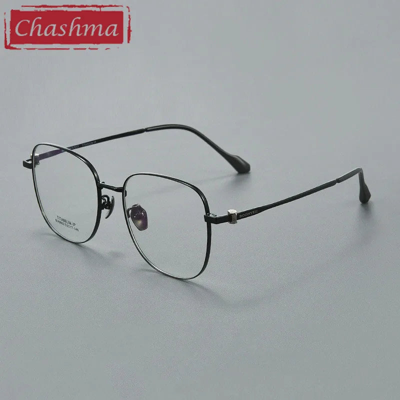 Chashma Unisex Full Rim Polygon Square Titanium Eyeglasses 876602