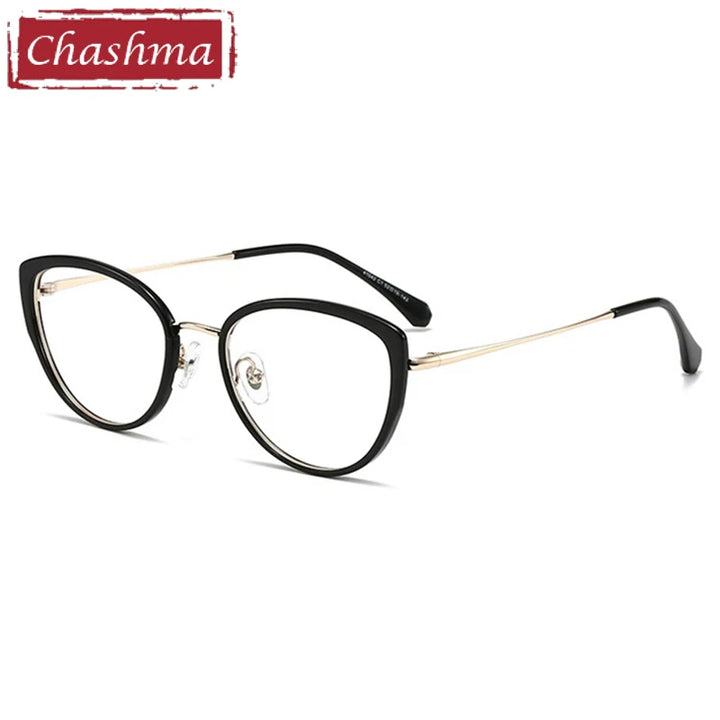 Chashma Ottica Women's Full Rim Cat Eye Acetate Alloy Eyeglasses 441042