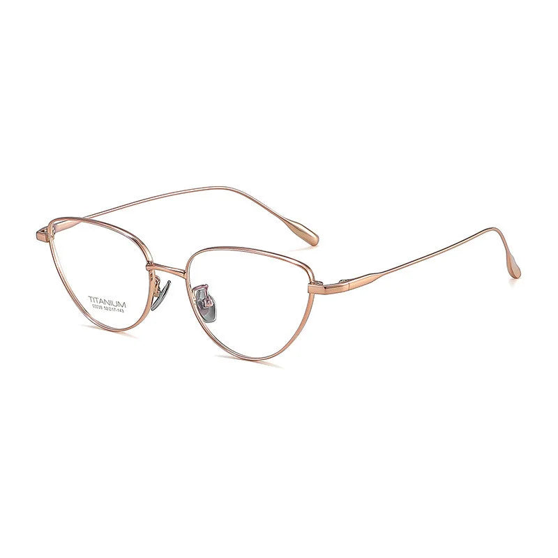 Chashma Ottica Women's Full Rim Cat Eye Titanium Eyeglasses 603038