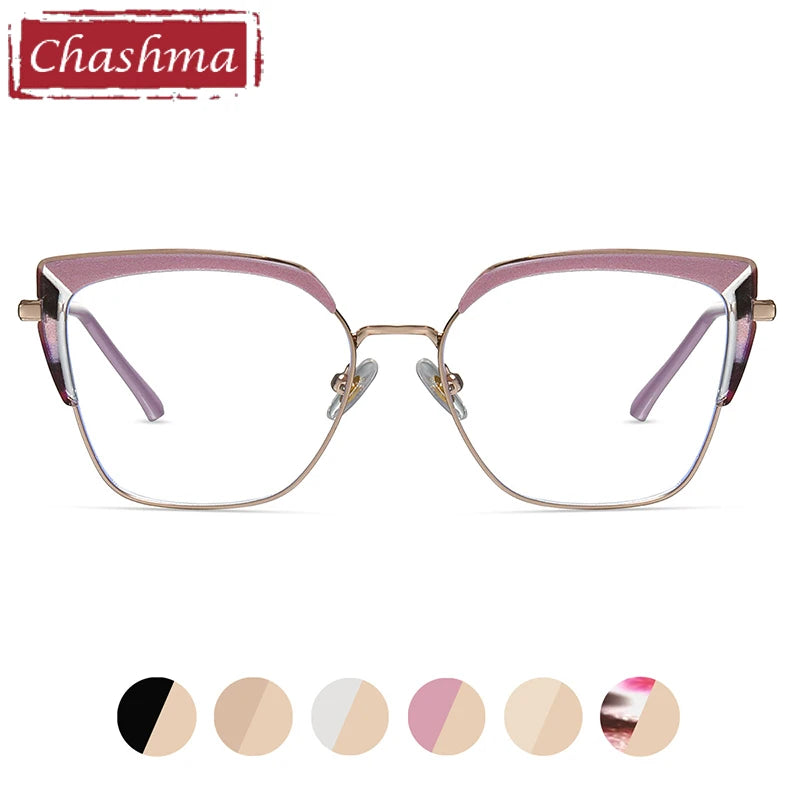 Chashma Women's Full Rim Cat Eye Tr 90 Titanium Eyeglasses 87318 Full Rim Chashma   