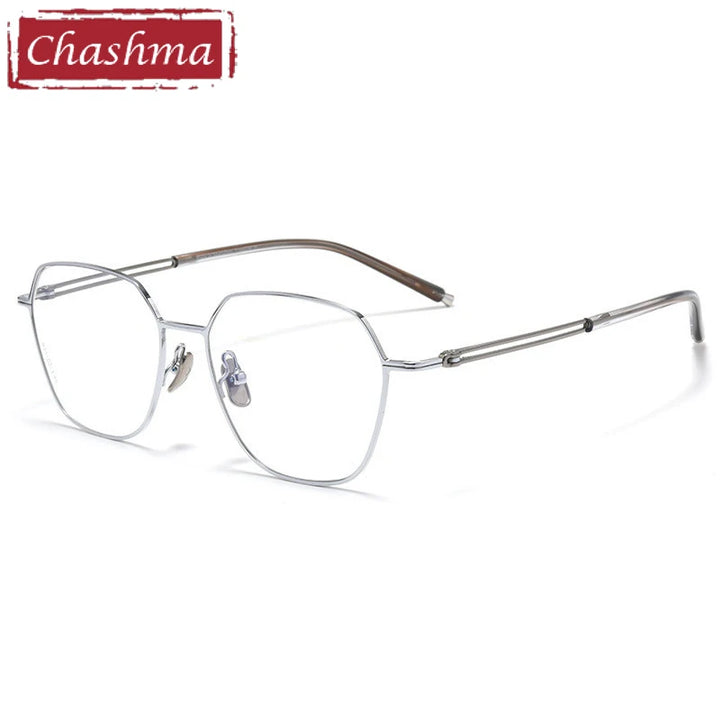 Chashma Ottica Women's Full Rim Polygon Square Titanium Eyeglasses 62831